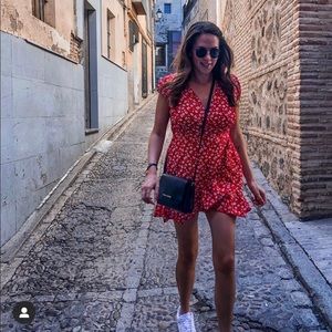 J Crew Red Floral Dress Sz 14